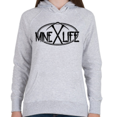 PRINTFASHION Minecraft - bányász élet - Női kapucnis pulóver - Sport szürke