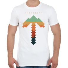 PRINTFASHION Minecraft bányász - Férfi póló - Fehér