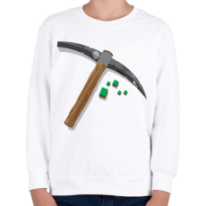 PRINTFASHION Minecraft bányász - Gyerek pulóver - Fehér