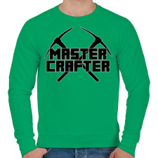 PRINTFASHION Minecraft bányász mester - Férfi pulóver - Zöld férfi pulóver, kardigán