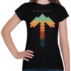 PRINTFASHION Minecraft bányász - Női póló - Fekete