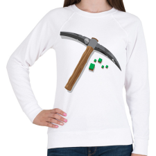 PRINTFASHION Minecraft bányász - Női pulóver - Fehér női pulóver, kardigán