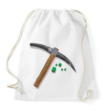 PRINTFASHION Minecraft bányász - Sportzsák, Tornazsák - Fehér tornazsák