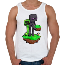 PRINTFASHION Minecraft barátok  - Férfi atléta - Fehér