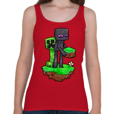 PRINTFASHION Minecraft barátok  - Női atléta - Cseresznyepiros női trikó