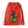 PRINTFASHION Minecraft barátok  - Sportzsák, Tornazsák - Piros