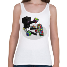 PRINTFASHION Minecraft bébi enderman - Női atléta - Fehér női trikó