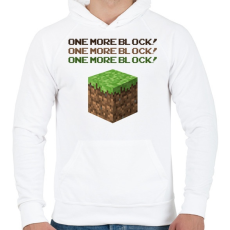 PRINTFASHION Minecraft Block - Férfi kapucnis pulóver - Fehér