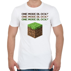 PRINTFASHION Minecraft Block - Férfi póló - Fehér
