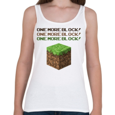 PRINTFASHION Minecraft Block - Női atléta - Fehér női trikó