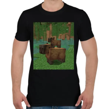 PRINTFASHION Minecraft Capybara - Férfi póló - Fekete férfi póló