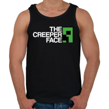 PRINTFASHION Minecraft - Creeper Face - Férfi atléta - Fekete atléta, trikó