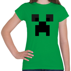 PRINTFASHION Minecraft creeper - Női póló - Zöld