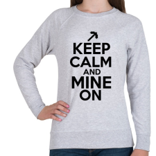 PRINTFASHION Minecraft - Csak nyugi és bányássz! - Női pulóver - Sport szürke női pulóver, kardigán