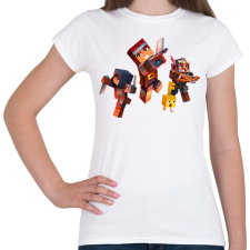 PRINTFASHION Minecraft Dungeons Karakterek - Női póló - Fehér női póló