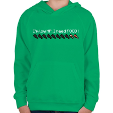PRINTFASHION Minecraft életerő - Gyerek kapucnis pulóver - Zöld gyerek pulóver, kardigán