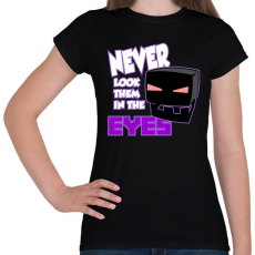 PRINTFASHION Minecraft - Enderman szem - Női póló - Fekete