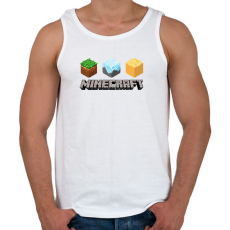 PRINTFASHION Minecraft felirat - Férfi atléta - Fehér