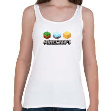 PRINTFASHION Minecraft felirat - Női atléta - Fehér női trikó