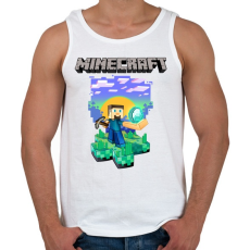 PRINTFASHION Minecraft - Férfi atléta - Fehér
