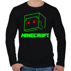 PRINTFASHION Minecraft - Férfi hosszú ujjú póló - Fekete