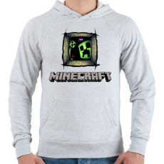 PRINTFASHION Minecraft - Férfi kapucnis pulóver - Sport szürke