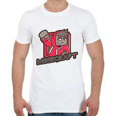 PRINTFASHION MINECRAFT - Férfi póló - Fehér