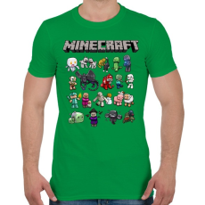 PRINTFASHION Minecraft - Férfi póló - Zöld