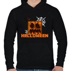 PRINTFASHION minecraft halloween - Férfi kapucnis pulóver - Fekete