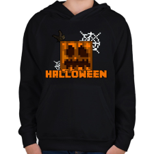 PRINTFASHION minecraft halloween - Gyerek kapucnis pulóver - Fekete gyerek pulóver, kardigán