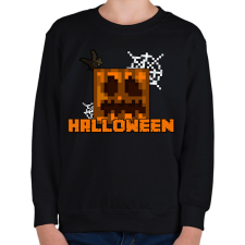 PRINTFASHION minecraft halloween - Gyerek pulóver - Fekete gyerek pulóver, kardigán