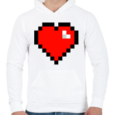 PRINTFASHION Minecraft Hearth - Férfi kapucnis pulóver - Fehér férfi pulóver, kardigán