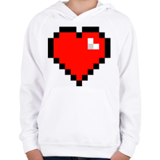PRINTFASHION Minecraft Hearth - Gyerek kapucnis pulóver - Fehér