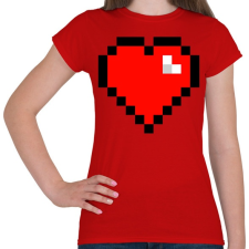 PRINTFASHION Minecraft Hearth - Női póló - Piros női póló