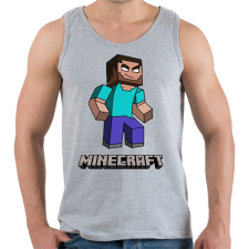 PRINTFASHION Minecraft - Herobrine - Férfi atléta - Sport szürke atléta, trikó