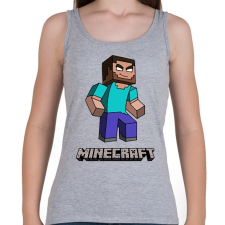 PRINTFASHION Minecraft - Herobrine - Női atléta - Sport szürke női trikó