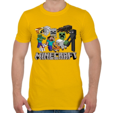 PRINTFASHION Minecraft karakterek - Férfi póló - Sárga