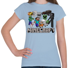 PRINTFASHION Minecraft karakterek - Női póló - Világoskék női póló