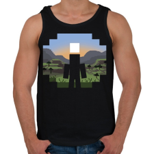 PRINTFASHION Minecraft Land - Férfi atléta - Fekete atléta, trikó