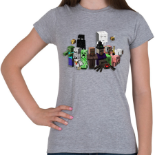 PRINTFASHION minecraft mobok - Női póló - Sport szürke női póló