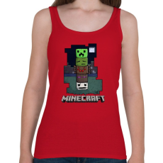 PRINTFASHION Minecraft - Női atléta - Cseresznyepiros