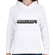 PRINTFASHION Minecraft - Női kapucnis pulóver - Fehér női pulóver, kardigán