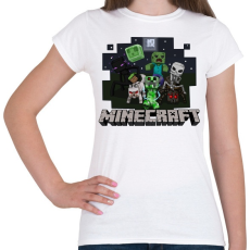 PRINTFASHION Minecraft - Női póló - Fehér