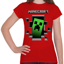 PRINTFASHION Minecraft - Női póló - Piros női póló
