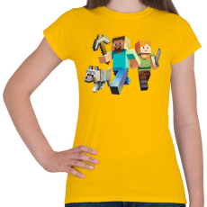 PRINTFASHION Minecraft - Női póló - Sárga