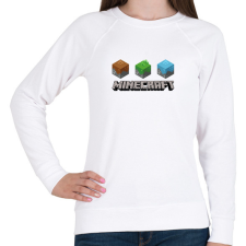 PRINTFASHION Minecraft - Női pulóver - Fehér női pulóver, kardigán