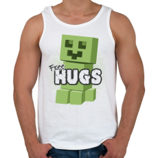 PRINTFASHION Minecraft ölelés - Férfi atléta - Fehér
