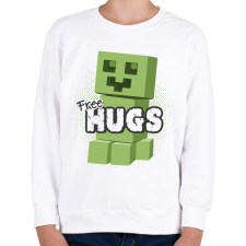 PRINTFASHION Minecraft ölelés - Gyerek pulóver - Fehér gyerek pulóver, kardigán