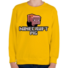 PRINTFASHION Minecraft pig - Gyerek pulóver - Sárga