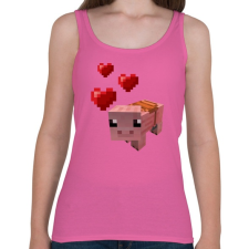 PRINTFASHION Minecraft pig love - Női atléta - Rózsaszín női trikó